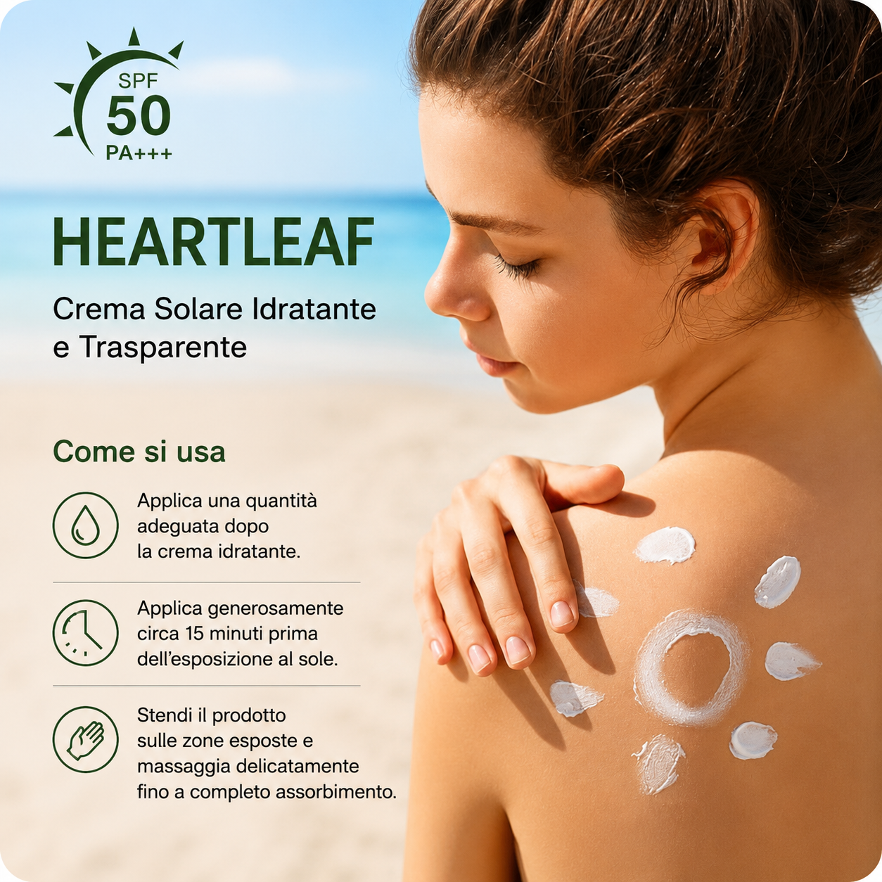 Anua - Heartleaf Silky Moisture Sun Cream™ SPF50+ PA ++++ Crema Solare
