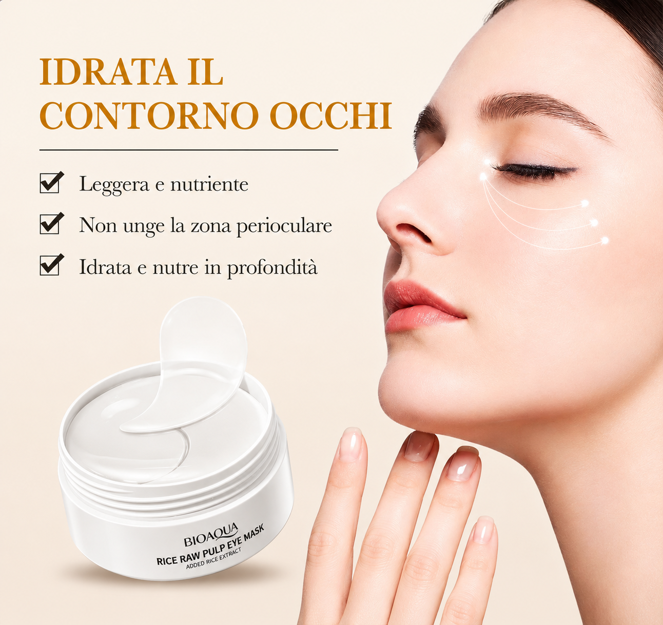 Bioaqua - Rice Glow Eye Patch™ Cerotti Contorno Occhi al Riso