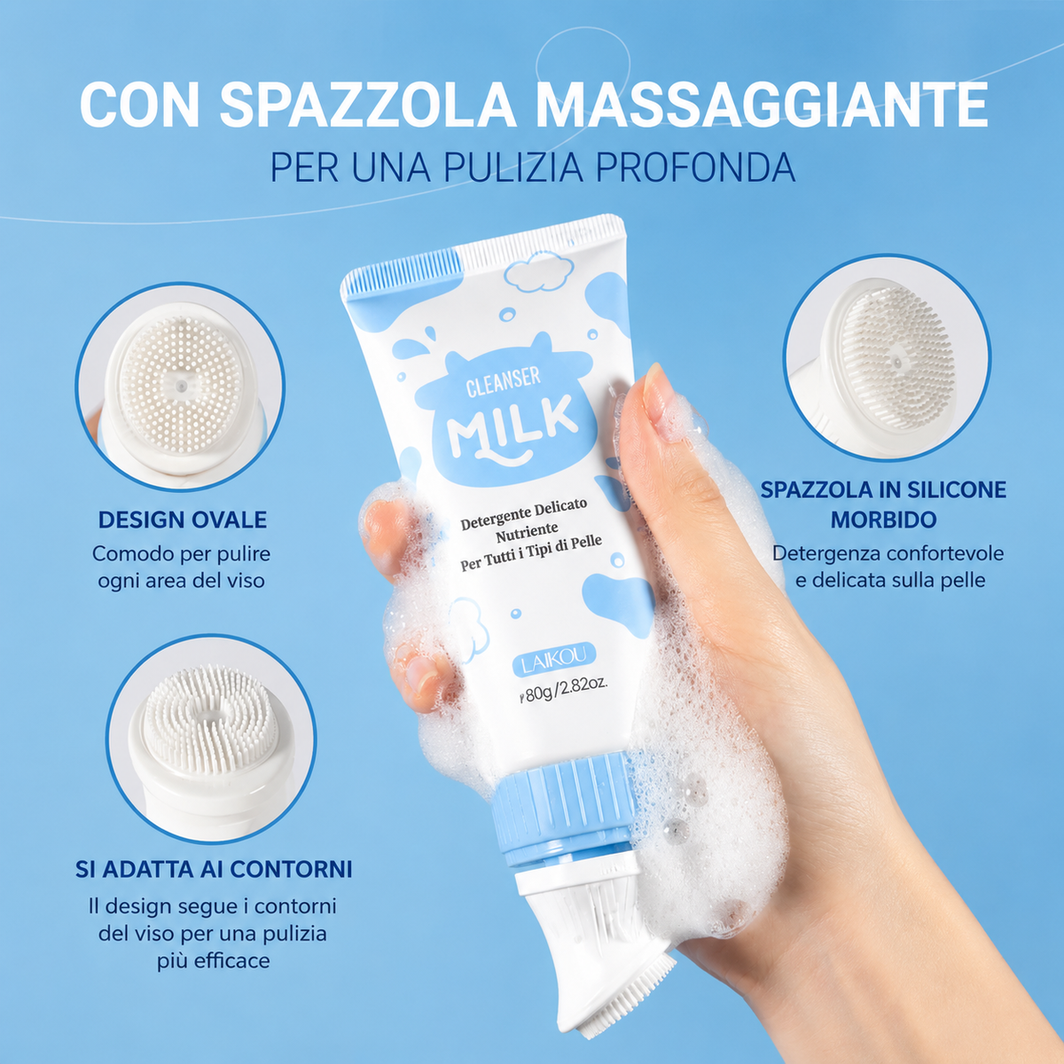 Laikou - Milk Cleanser™ – Latte Detergente Viso Illuminante