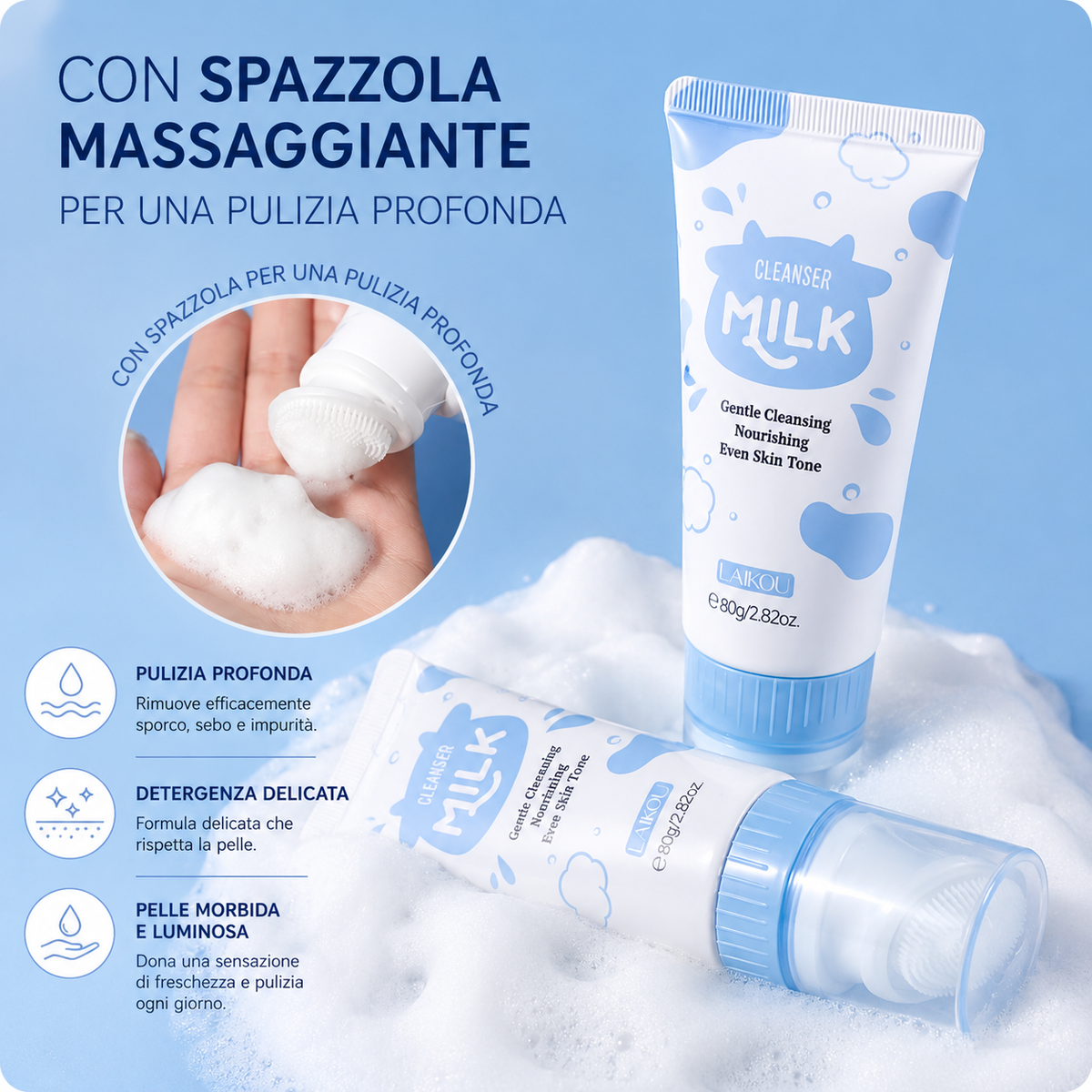 Laikou - Milk Cleanser™ – Latte Detergente Viso Illuminante
