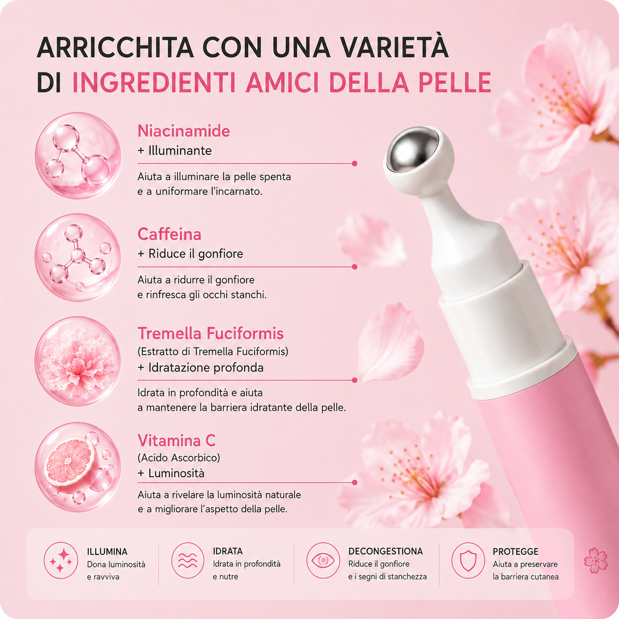 Laikou - Glass Eye Sakura™ Roll-On Contorno Occhi alla Sakura