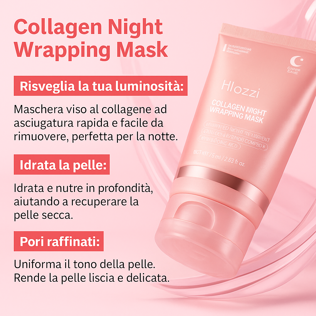 Maschera notte Idratante al Collagene K-Beauty