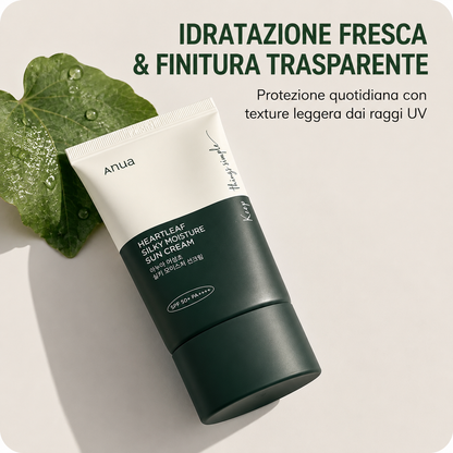 Anua - Heartleaf Silky Moisture Sun Cream™ SPF50+ PA ++++ Crema Solare