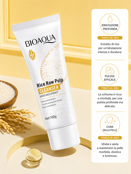 Bioaqua - Rice Glow Cleanser™ Detergente Viso al Riso Idratante