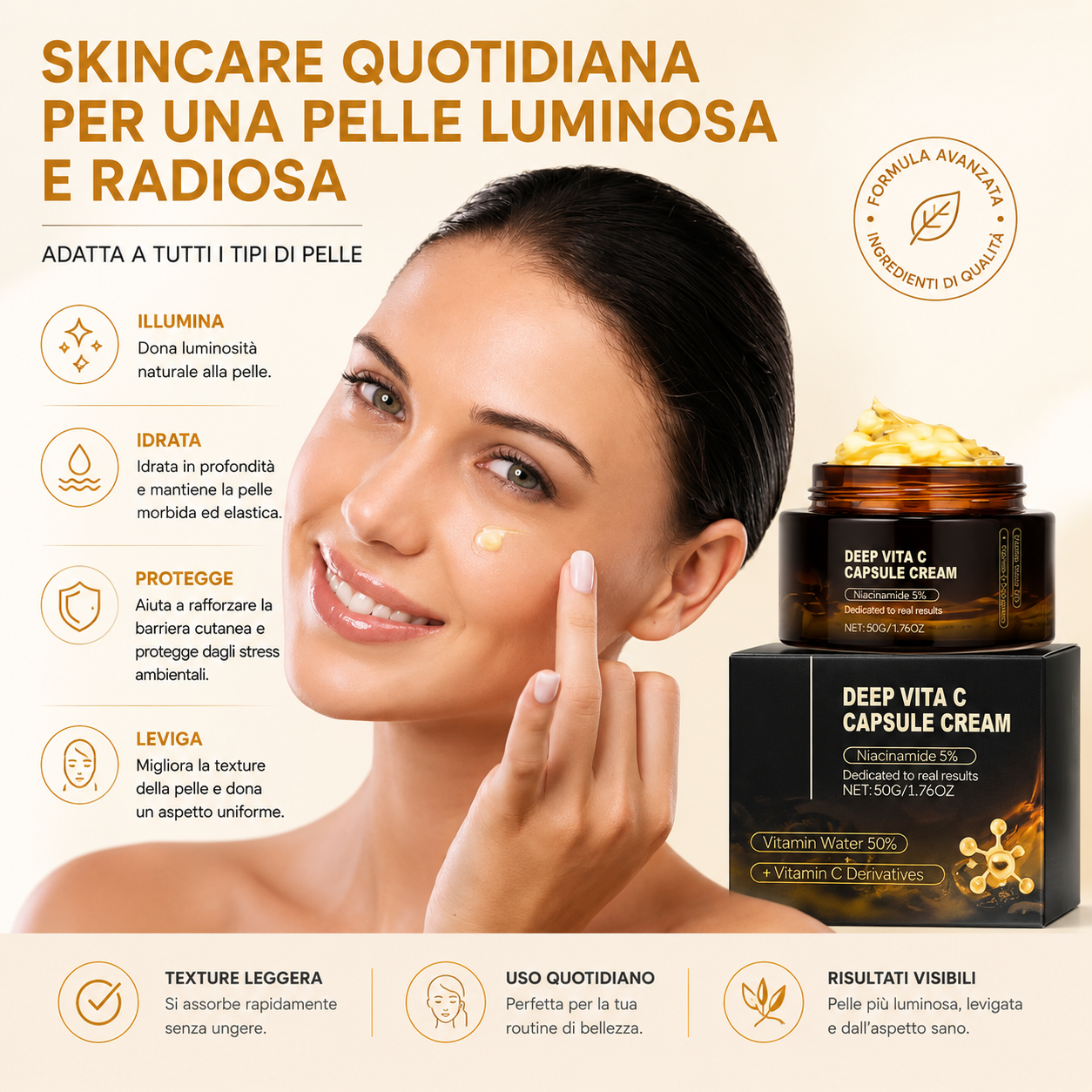 Hoygi - Golden C Serum™ Siero Viso Vitamina C Stabilizzata