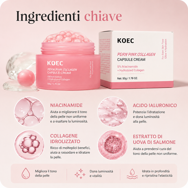 Capsule Rosa Collagene Viso