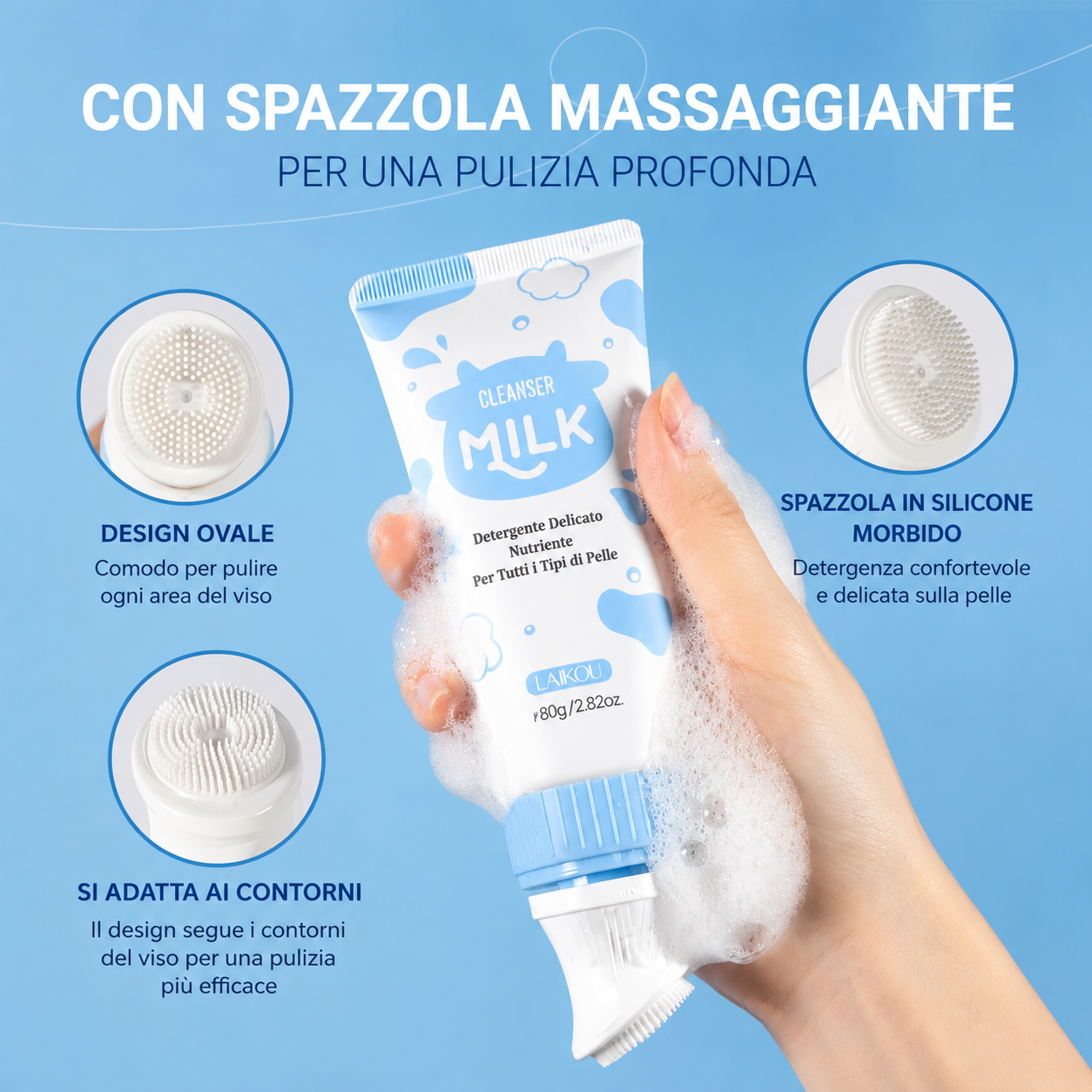 Laikou - Milk Cleanser™ – Latte Detergente Viso Illuminante