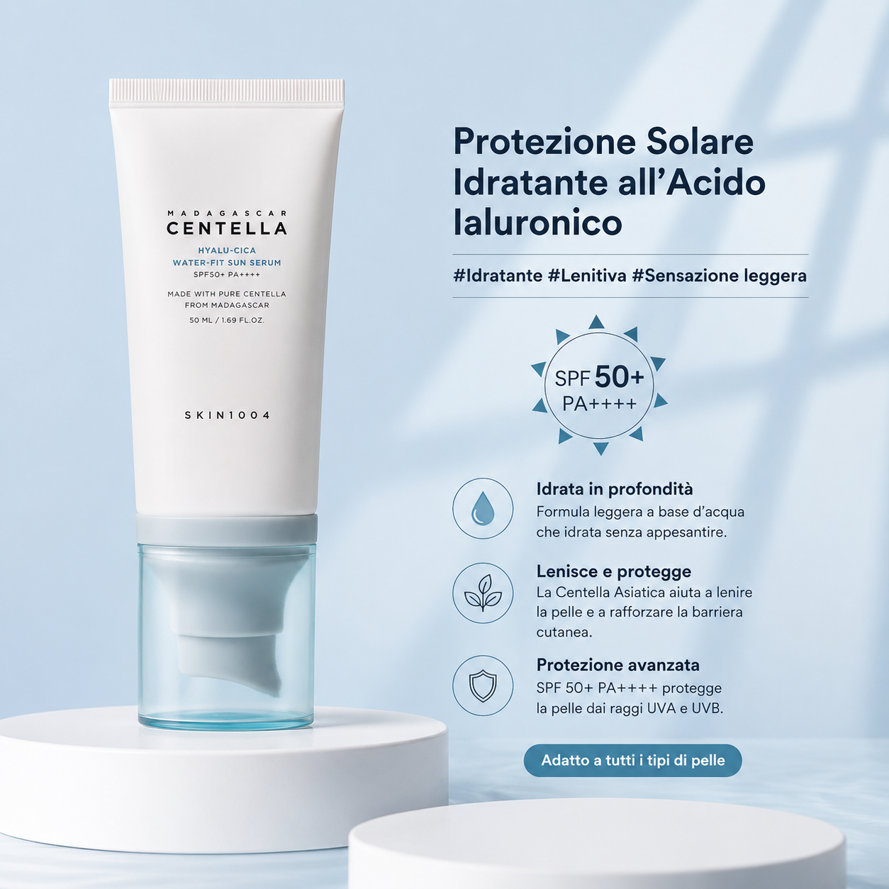 SKIN1004 - Hyalu Cica Water Fit Sun Serum SPF 50+