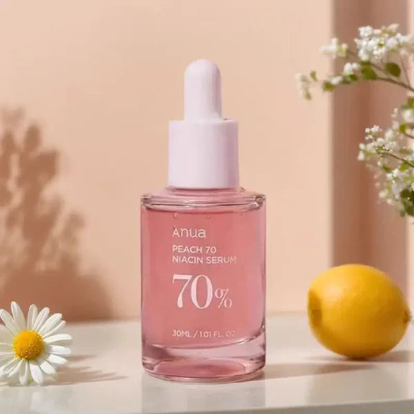 Siero Niacinamide™ viso alla pesca 70% - idratante e per la rimozione delle macchie scure.