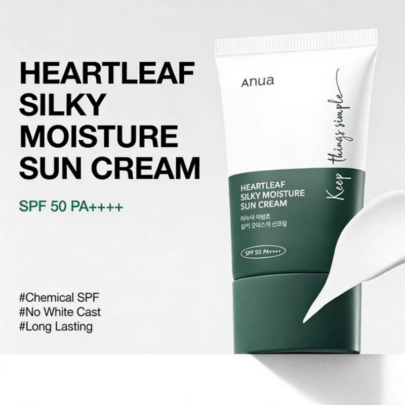 Anua - Heartleaf Silky Moisture Sun Cream™ SPF50+ PA++++ Sunscreen