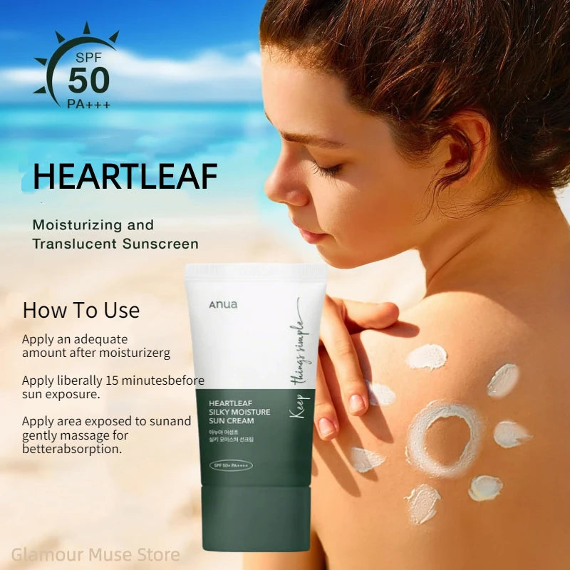 Anua - Heartleaf Silky Moisture Sun Cream™ SPF50+ PA++++ Sunscreen